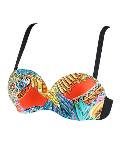 Купальный бюст-бандо с пуш-ап UNICONF CBS57 V1 PURE HAPPINESS, Цвет: черный, Размеры: 80C, изображение 3