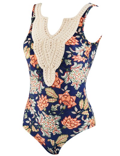 Слитный купальник цветы UNICONF CBI53 IM18 VINTAGE ESCAPEС, Цвет: синий, Размеры: S, изображение 3