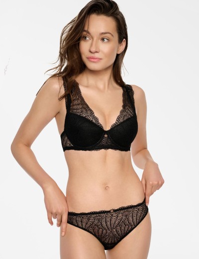 Бюстгальтер балконет с пуш-ап Esotiq 39553 SONRISA черный, Цвет: черный, Размеры: 85B, изображение 3