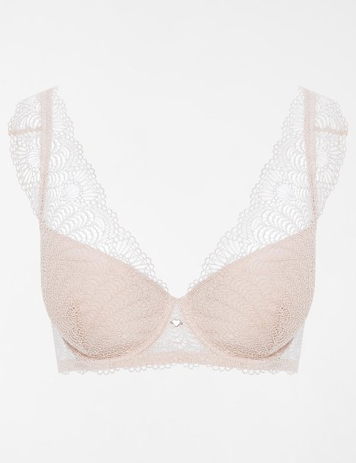 Бюстгальтер балконет с пуш-ап Esotiq 39553 SONRISA светло-бежевый, Цвет: светло-бежевый, Размеры: 65E, изображение 4