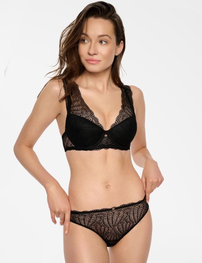 Кружевные трусы бразилиана Esotiq 39554 SONRISA черный, Цвет: черный, Размеры: S, изображение 3