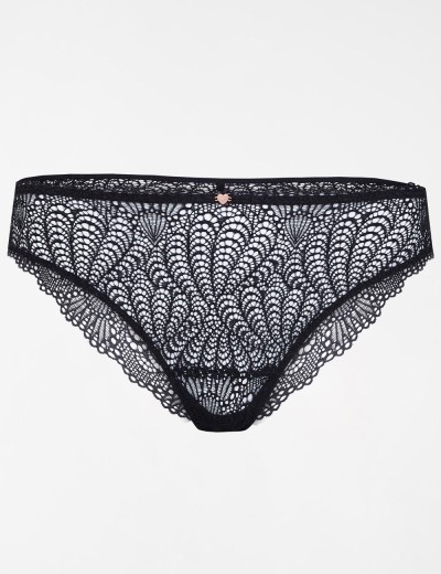 Кружевные трусы бразилиана Esotiq 39554 SONRISA черный, Цвет: черный, Размеры: S, изображение 4