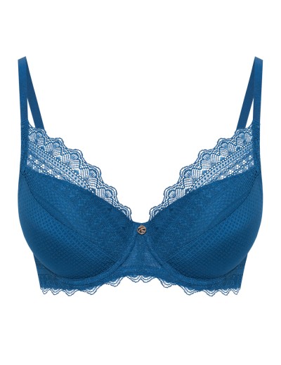 Бюстгальтер балконет со съемным пуш-ап Esotiq 39571 HUDSON синий, Цвет: синий, Размеры: 70E, изображение 4