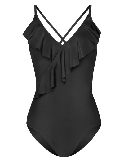 Черный слитный купальник Esotiq 39856 BAE, Цвет: черный, Размеры: L, изображение 4