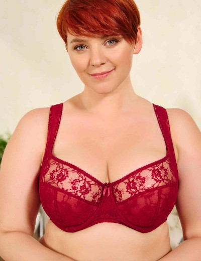 Бюстгальтер полумягкий с подкроем Lina A 6018 румба, Цвет: румба, Размеры: 75D, изображение 3