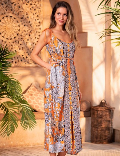 Летний сарафан Mia-Amore MADAGASCAR 1790, Цвет: оранжевый, Размеры: S, изображение 4