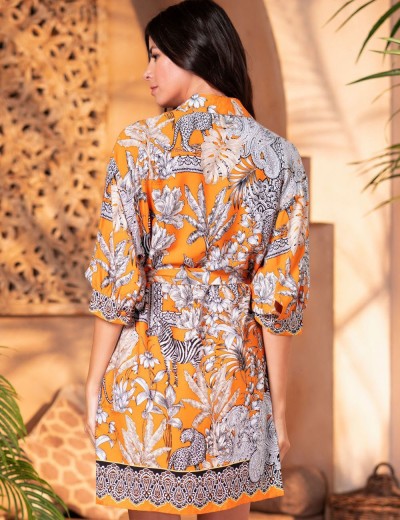 Легкая рубашка Mia-Amore MADAGASCAR 1797, Цвет: оранжевый, Размеры: M, изображение 2