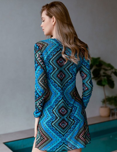 Легкая туника с длинным рукавом Mia-Mia ANNA 19274, Цвет: мультиколор, Размеры: M, изображение 2