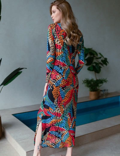 Длинное летнее платье Mia-Mia BARBARA 19265, Цвет: мультиколор, Размеры: S, изображение 2