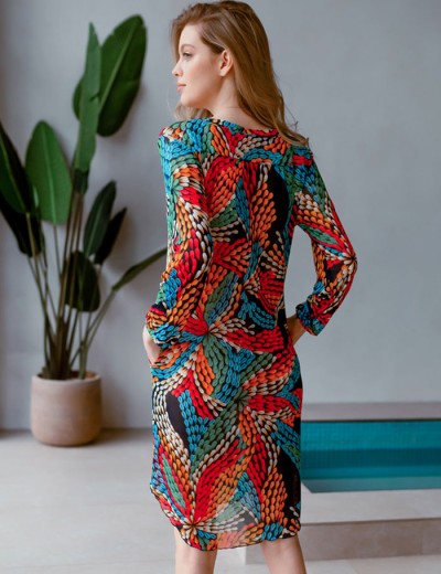 Пляжная туника с длинным рукавом Mia-Mia BARBARA 19268, Цвет: мультиколор, Размеры: M, изображение 2