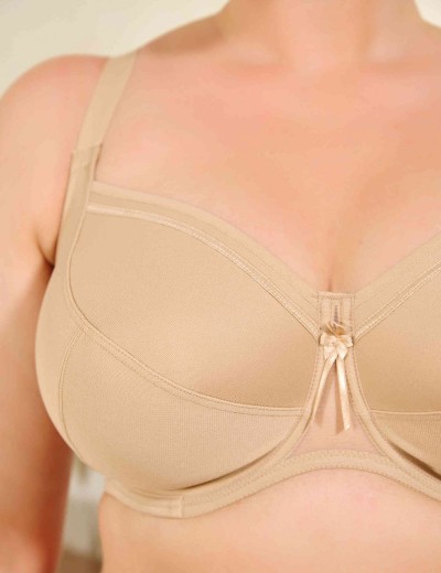 Бюстгальтер мягкий на косточках Misstyle 2501 обжаренный миндаль, Цвет: обжаренный миндаль, Размеры: 95H, изображение 3