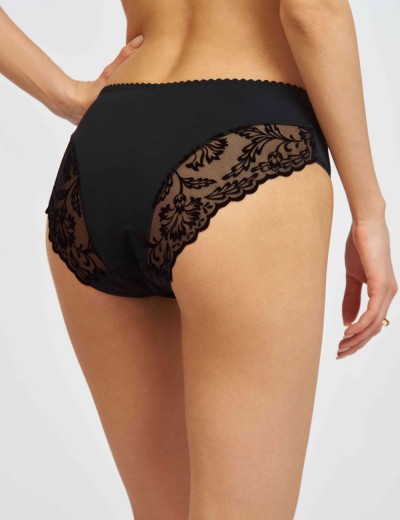 Трусы слипы с флок напылением Simona M 035 бархат черный, Цвет: черный, Размеры: 4XL, изображение 2