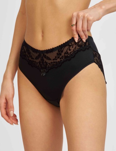 Трусы слипы с флок напылением Simona M 035 бархат черный, Цвет: черный, Размеры: 4XL, изображение 3