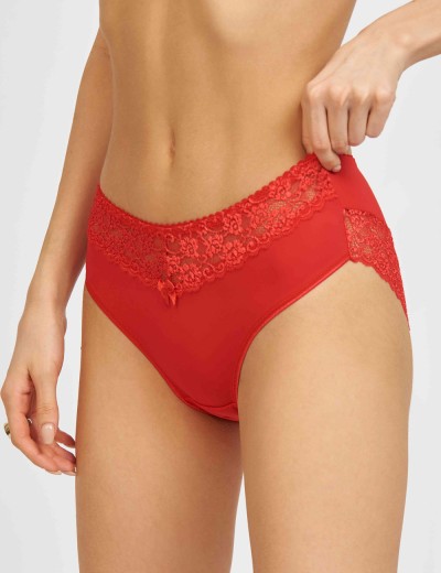 Трусы слипы Simona M 035 красный, Цвет: красный, Размеры: L, изображение 3