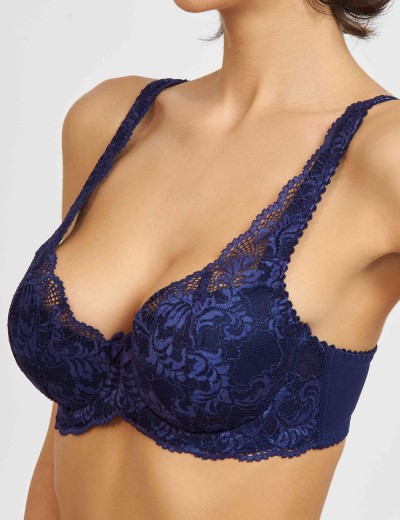 Бюстгальтер балконет Simona M 530/30 синий, Цвет: синий, Размеры: 80D, изображение 3