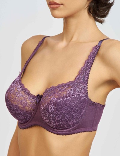 Бюстгальтер полумягкий Simona M 900 гортензия, Цвет: гортензия, Размеры: 80B, изображение 3