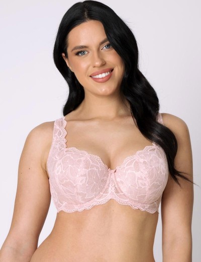 Бюстгальтер балконет тюльпан Subtille ZEFIRA full cup, Цвет: бежево-розовый, Размеры: 85G, изображение 3