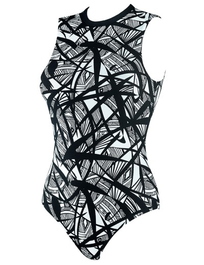 Закрытый купальник UNICONF CBI211 V1 GRAPHICAL MOOD, Цвет: черно-белый, Размеры: L, изображение 3
