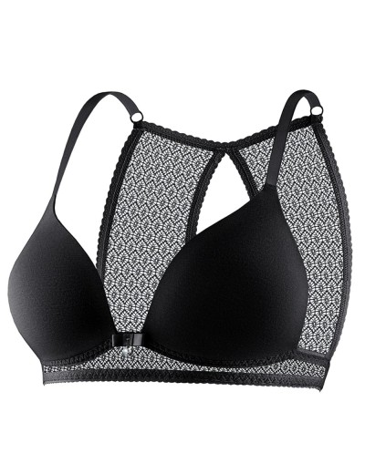 Бюстгальтер триангул пуш-ап с кружевной спинкой UNICONF SN34 черный, Цвет: черный, Размеры: 80B, изображение 4