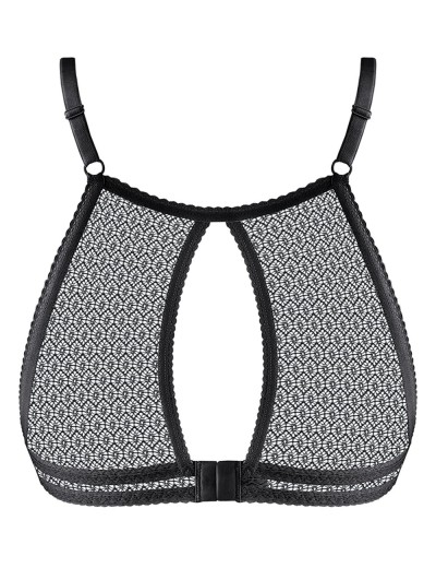 Бюстгальтер триангул пуш-ап с кружевной спинкой UNICONF SN34 черный, Цвет: черный, Размеры: 80B, изображение 5