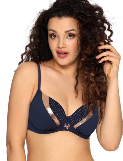 Мягкий купальный лиф Ava SK138/1 M atramento, Цвет: чернильный, Размеры: 80E, изображение 3