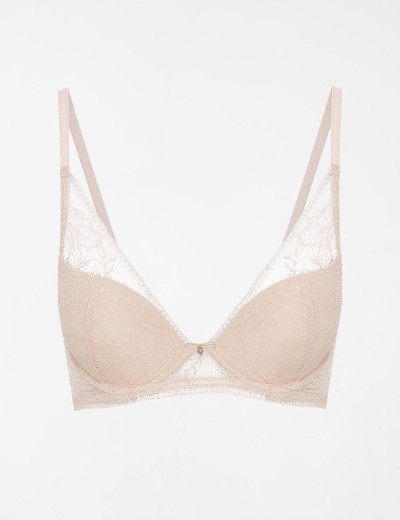 Кружевной бюстгальтер пуш-ап Esotiq 39493 SELAH светло-бежевый, Цвет: светло-бежевый, Размеры: 65C, изображение 4