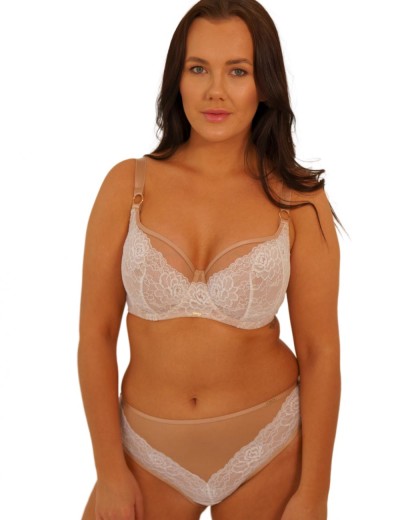 Мягкий кружевной бюстгальтер Kinga 969-SC PERLA, Цвет: белый/бежевый, Размеры: 70J, изображение 10