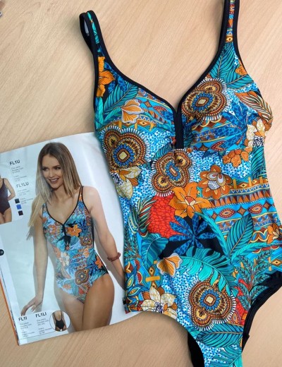 Слитный купальник с формованными чашками Lilly FL1I черный, Цвет: черный, Размеры: 75B, изображение 3