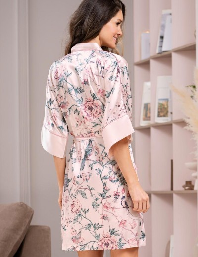 Халат-кимоно атласный Mia-Amore ADRIANA 7139, Цвет: пудровый, Размеры: L/XL, изображение 3