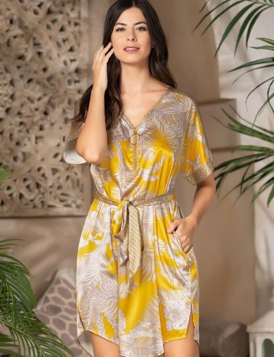 Атласная туника Mia-Amore AMARA 7224, Цвет: медовый, Размеры: S/M, изображение 4