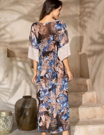 Пляжная длинная туника Mia-Amore CASABLANCA 7215, Цвет: мультиколор, Размеры: 4XL/5XL, изображение 2