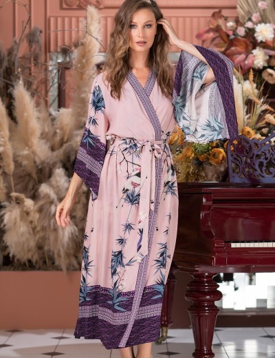 Длинный халат Mia-Amore KIOTO 1669, Цвет: мультиколор, Размеры: S/M, изображение 3