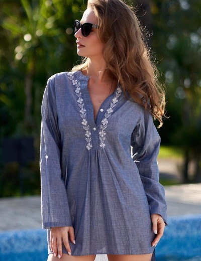 Рубашка пляжная Mia-Amore ARGENTINA 1401 темно-синий, Цвет: темно-синий, Размеры: L, изображение 3