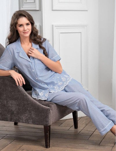 Брючный комплект Mia-Amore NIZZA 6716, Цвет: голубой, Размеры: M, изображение 4