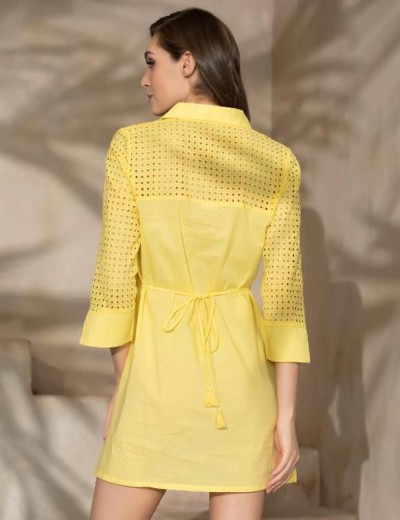 Рубашка хлопковая Mia-Amore ROCHELLE 1617 лимонный, Цвет: лимонный, Размеры: S, изображение 2