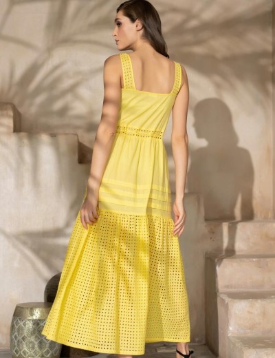 Длинный сарафан из хлопка Mia-Amore ROCHELLE 1618 лимонный, Цвет: лимонный, Размеры: M, изображение 2