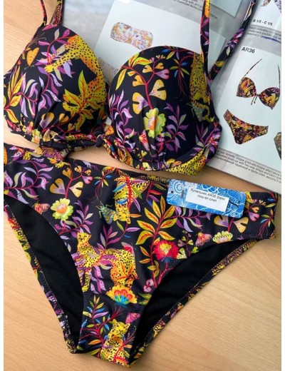 Раздельный купальник пуш-ап Sielei AR36 nero, Цвет: nero (черный), Размеры: 85B, изображение 4