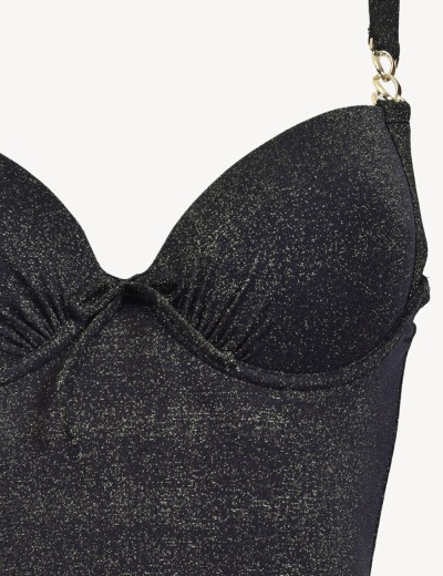 Закрытый купальник с формованными чашками Sielei BR50 nero, Цвет: nero (черный), Размеры: 90D, изображение 5