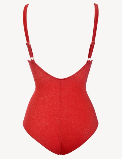 Закрытый купальник с формованными чашками Sielei BR50 rosso, Цвет: rosso (красный), Размеры: 90D, изображение 5