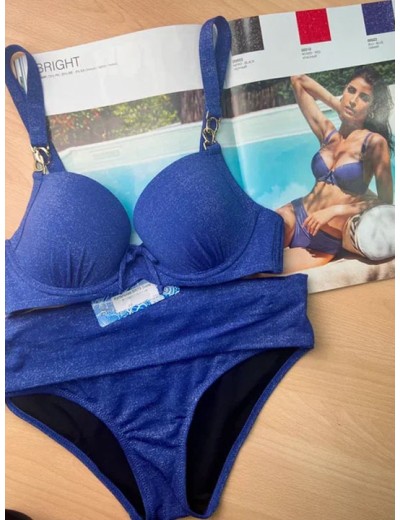 Раздельный купальник с формованной чашкой Sielei BR79 blu, Цвет: blu (синий), Размеры: 95C, изображение 5