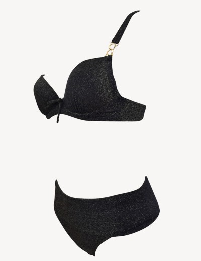 Раздельный купальник с формованной чашкой Sielei BR79 nero, Цвет: nero (черный), Размеры: 75D, изображение 3