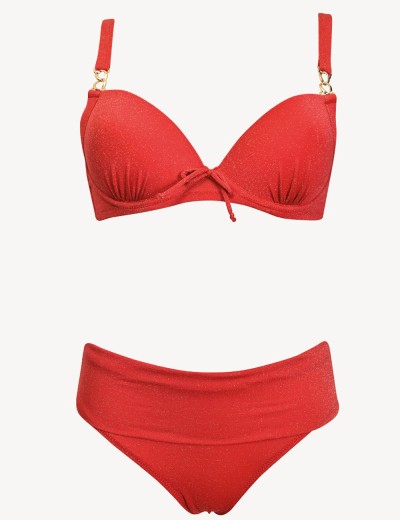 Раздельный купальник с формованной чашкой Sielei BR79 rosso, Цвет: rosso (красный), Размеры: 75C, изображение 2