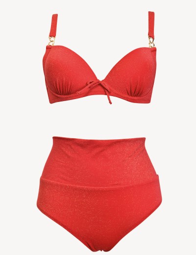 Раздельный купальник с формованной чашкой Sielei BR79 rosso, Цвет: rosso (красный), Размеры: 75C, изображение 3