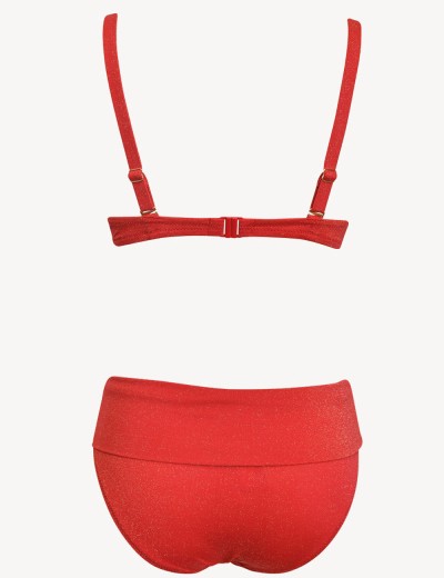 Раздельный купальник с формованной чашкой Sielei BR79 rosso, Цвет: rosso (красный), Размеры: 75C, изображение 4