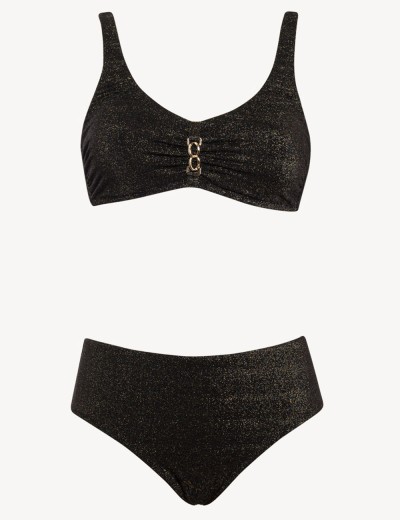 Раздельный купальник с мягкой чашкой Sielei BR82 nero, Цвет: nero (черный), Размеры: 85D, изображение 3