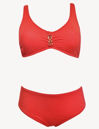 Раздельный купальник с мягкой чашкой Sielei BR82 rosso, Цвет: rosso (красный), Размеры: 100B, изображение 2