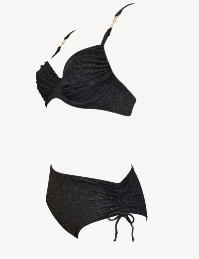 Раздельный купальник с мягкой чашкой Sielei BR93 nero, Цвет: nero (черный), Размеры: 85D, изображение 3