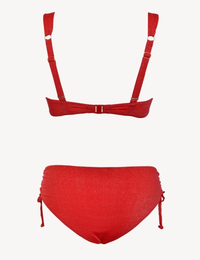 Раздельный купальник с мягкой чашкой Sielei BR93 rosso, Цвет: rosso (красный), Размеры: 90D, изображение 6