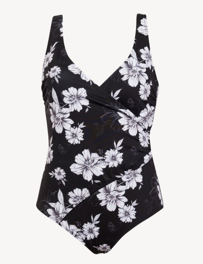 Слитный купальник цветы Sielei FL50 nero, Цвет: nero (черный), Размеры: 95C, изображение 5