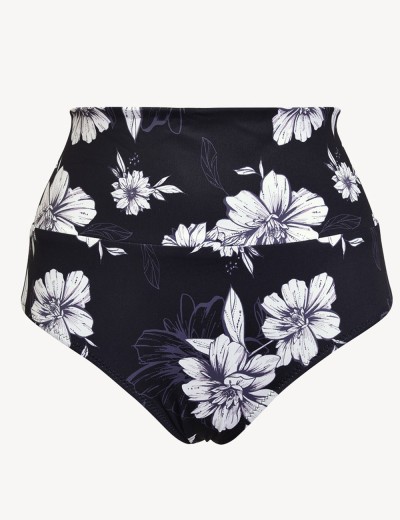 Раздельный купальник цветы Sielei FL54+FL67 nero, Цвет: nero (черный), Размеры: 95C, изображение 4